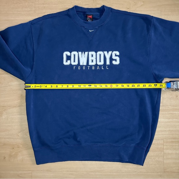 RARE VINTAGE MENS 90S NIKE DALLAS COWBOYS CENTER SWOOSH CREWNECK SIZE LARGE - Picture 13 of 15